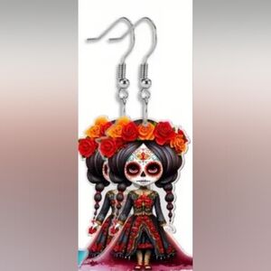 2/30$ Or 3/$35 Day of the Dead Whimsigoth Earrings-(#1,047)